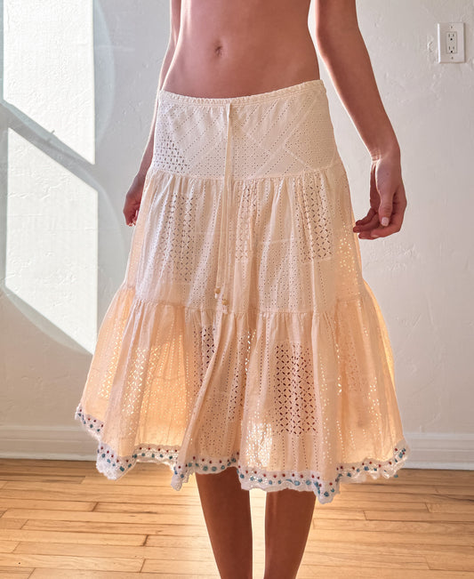 Beaded Cotton Skirt (XS/S)