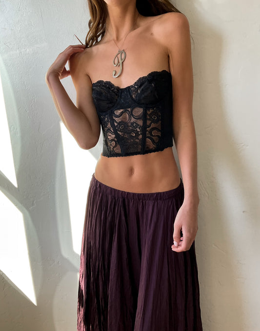 Cropped Swirl Bustier (32B/34B)