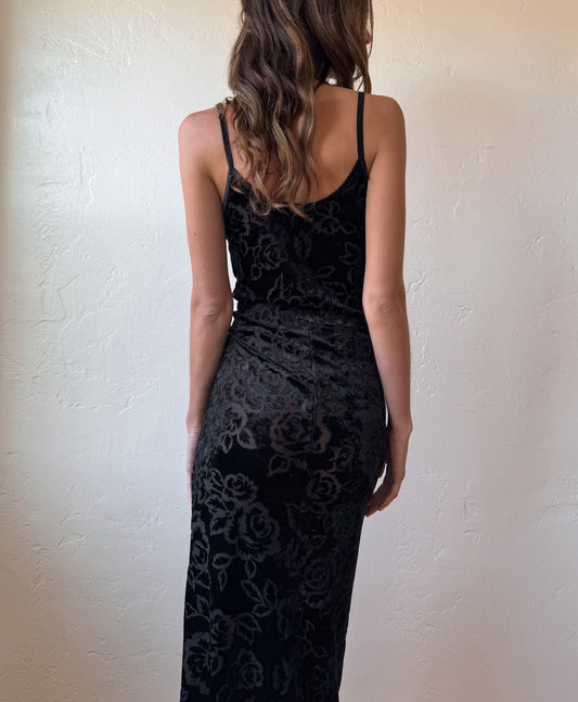 90s Velvet Dress (S/M)