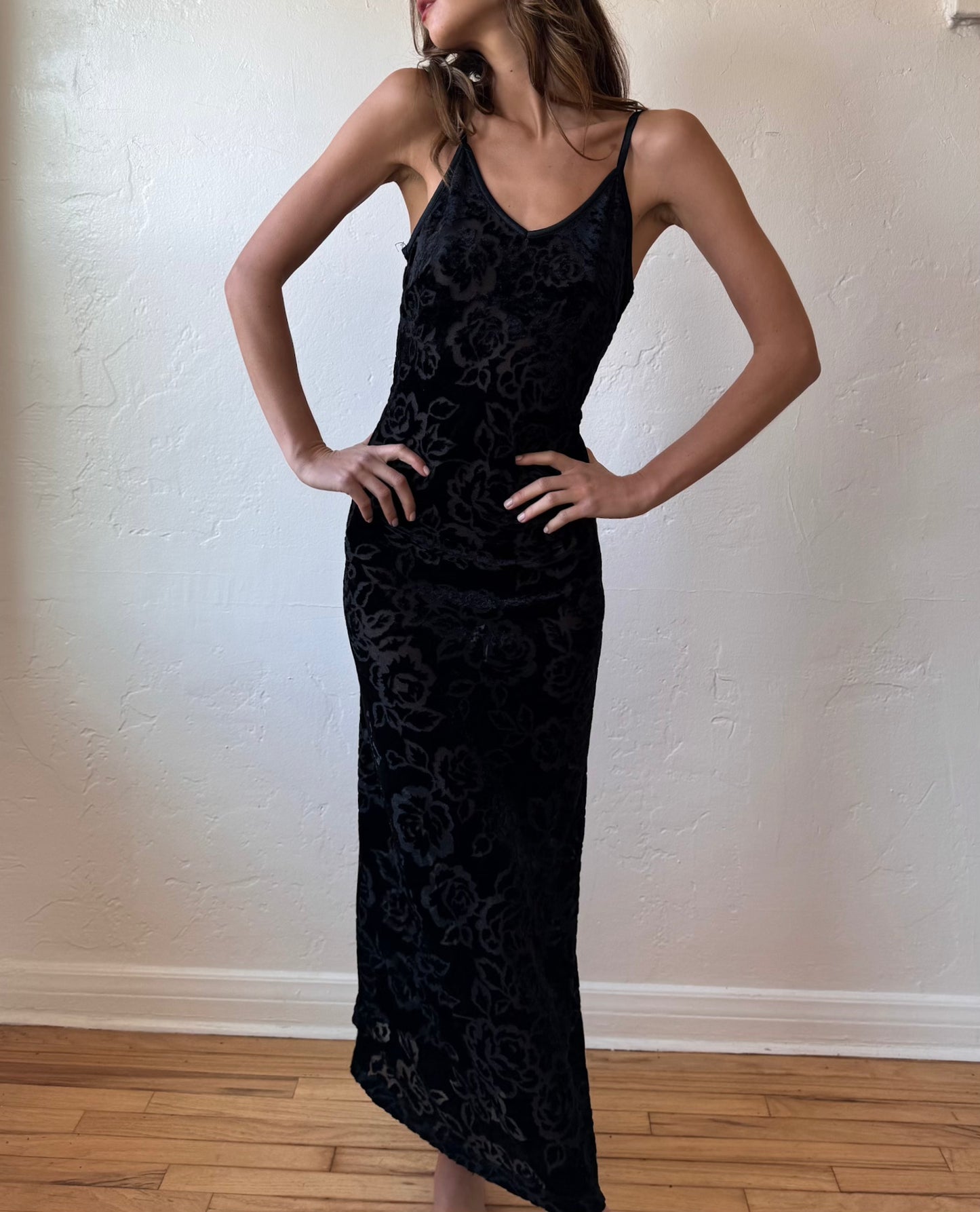 90s Velvet Dress (S/M)