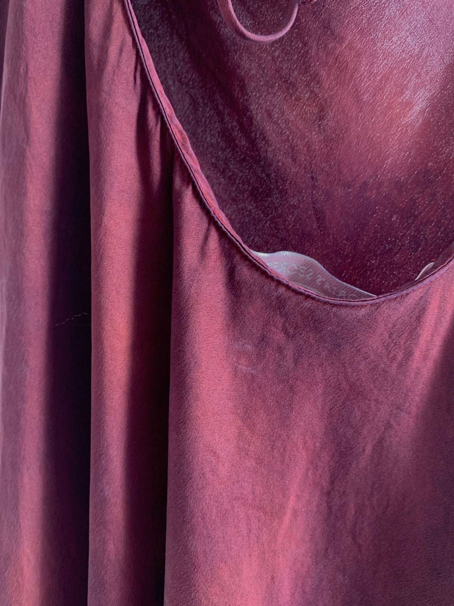 Maroon Tie Dye Silk Slip (S)