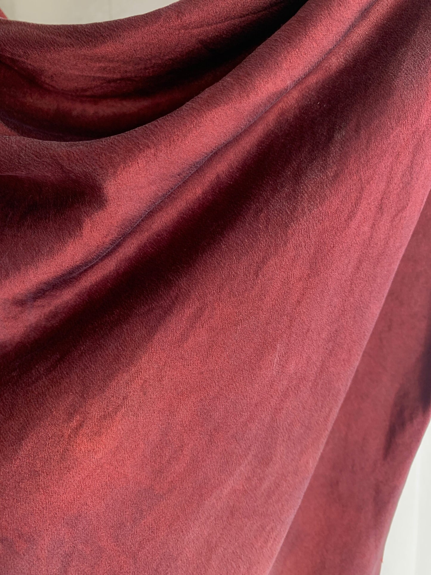 Maroon Tie Dye Silk Slip (S)