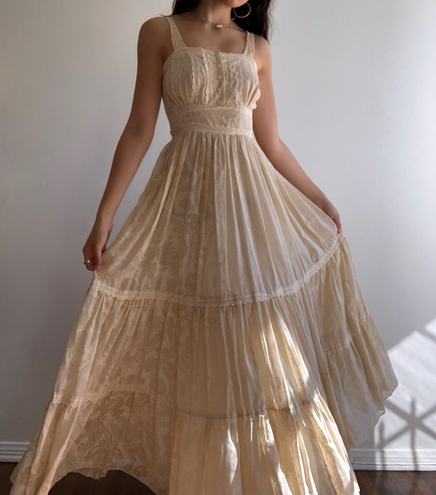 Gunne Sax Jacquard Gown (XS/S)