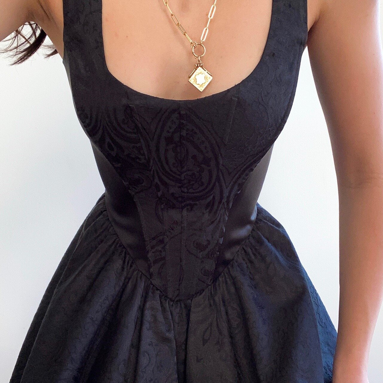 Midnight Corset Dress (S/M)