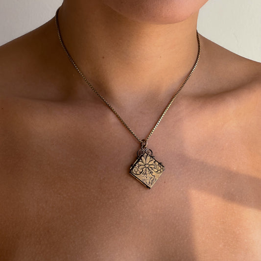 Floral Locket Necklace