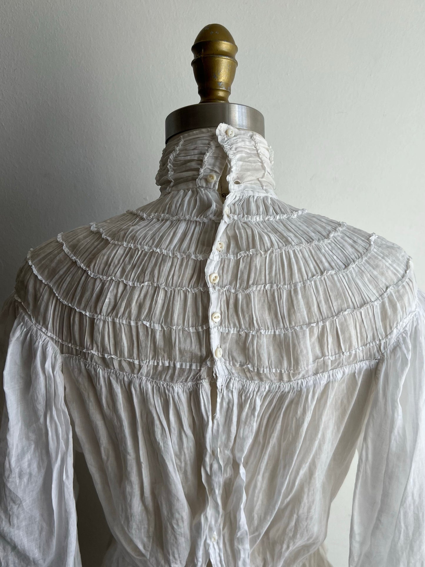 Edwardian Pleated Blouse (XXS/XS)