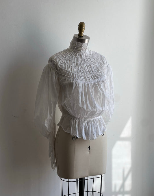 Edwardian Pleated Blouse (XXS/XS)