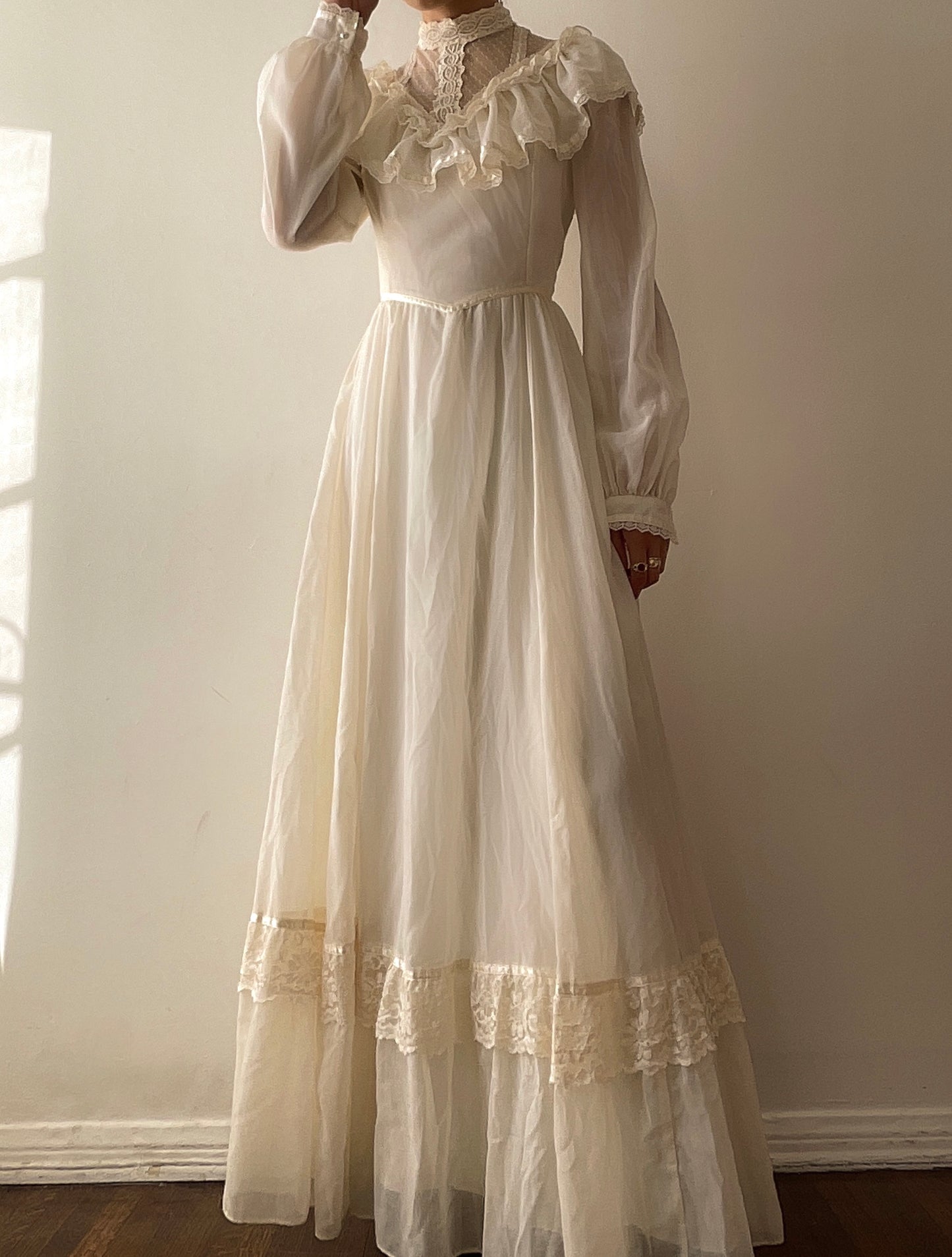 Gunne Sax Ruffle Gown (S)