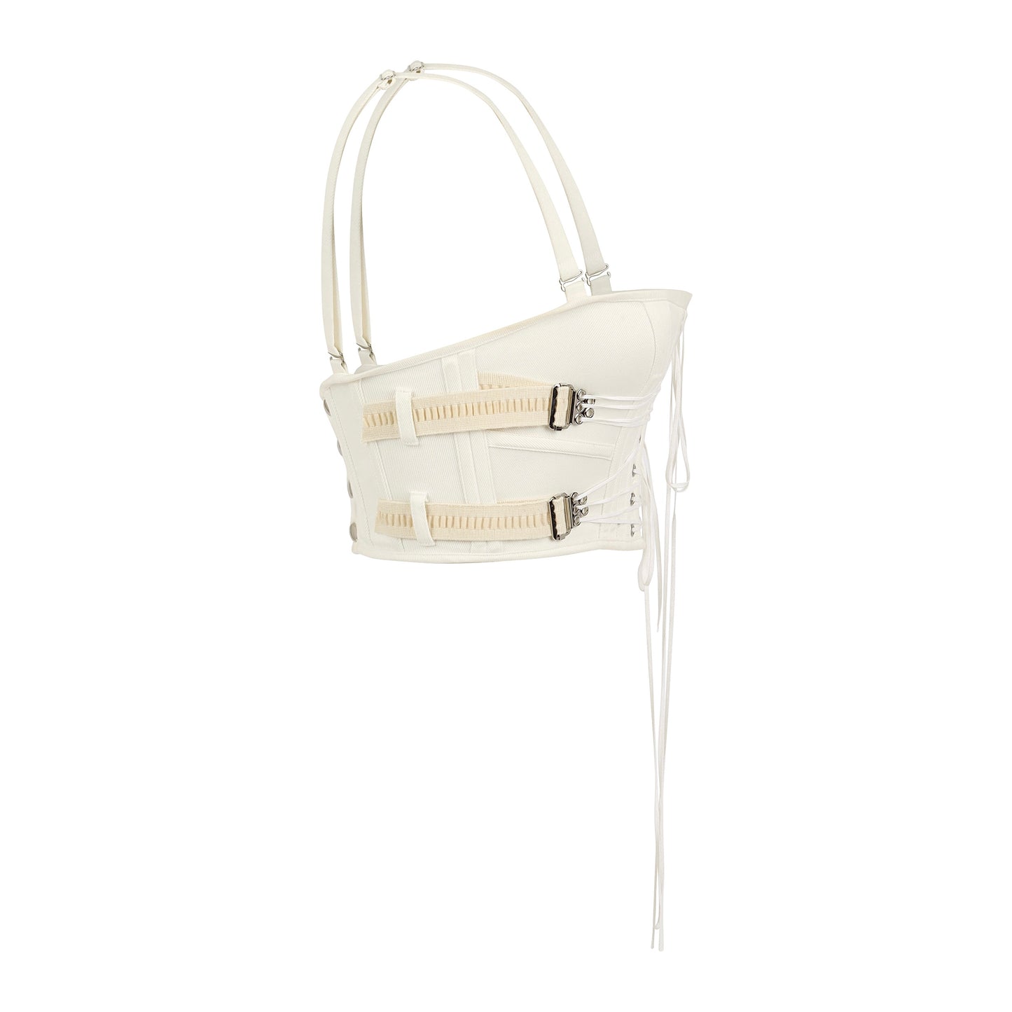 Buckle Corset in Pearl