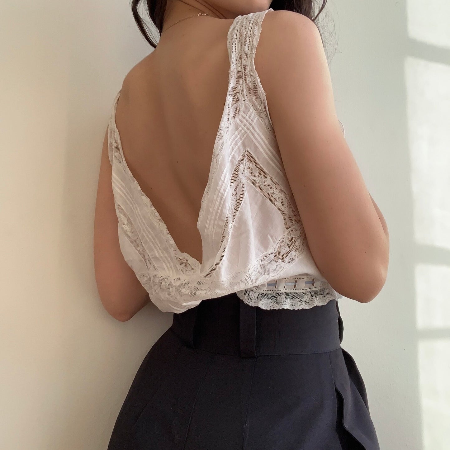 Lace Cotton Camisole (S/M)