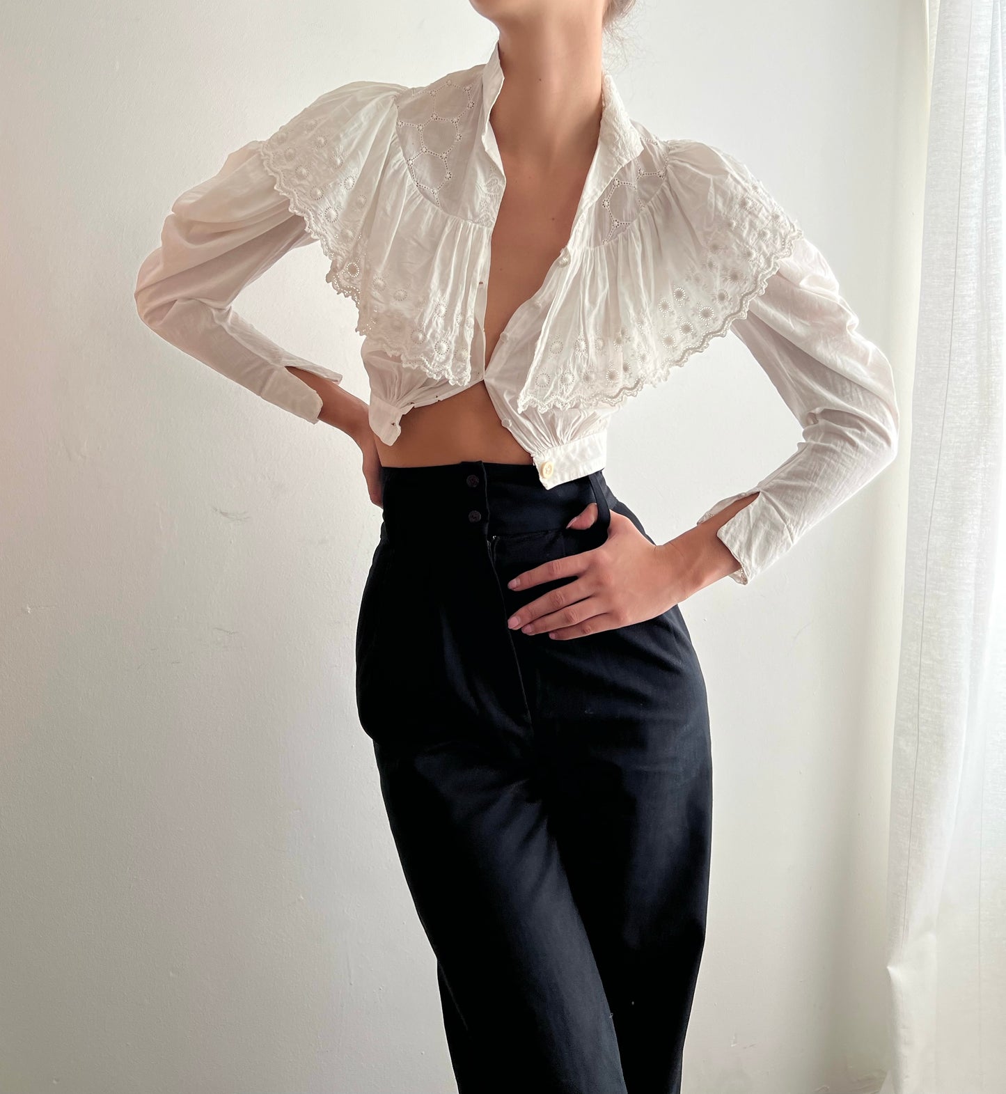 Leg-o-Mutton Edwardian Blouse (XXXS/XXS)