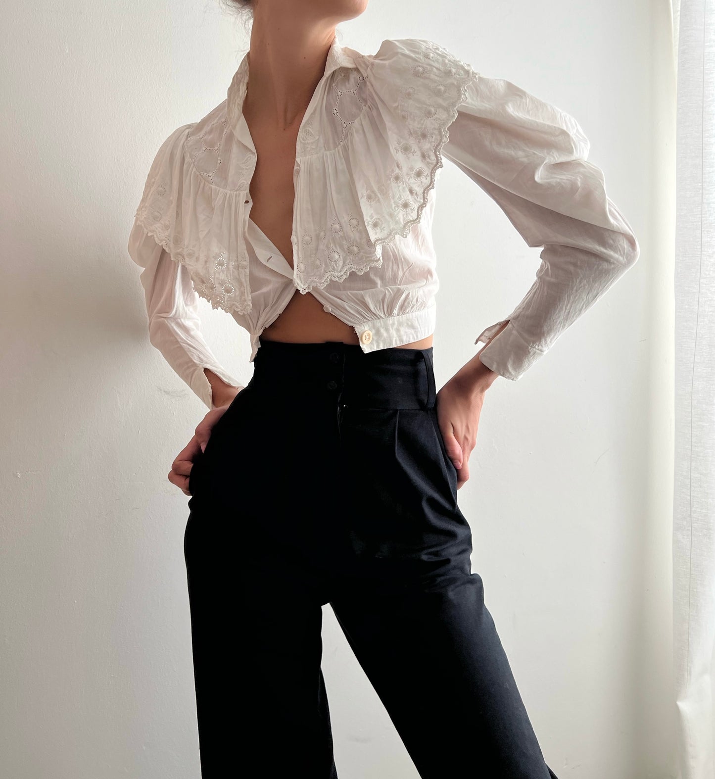 Leg-o-Mutton Edwardian Blouse (XXXS/XXS)