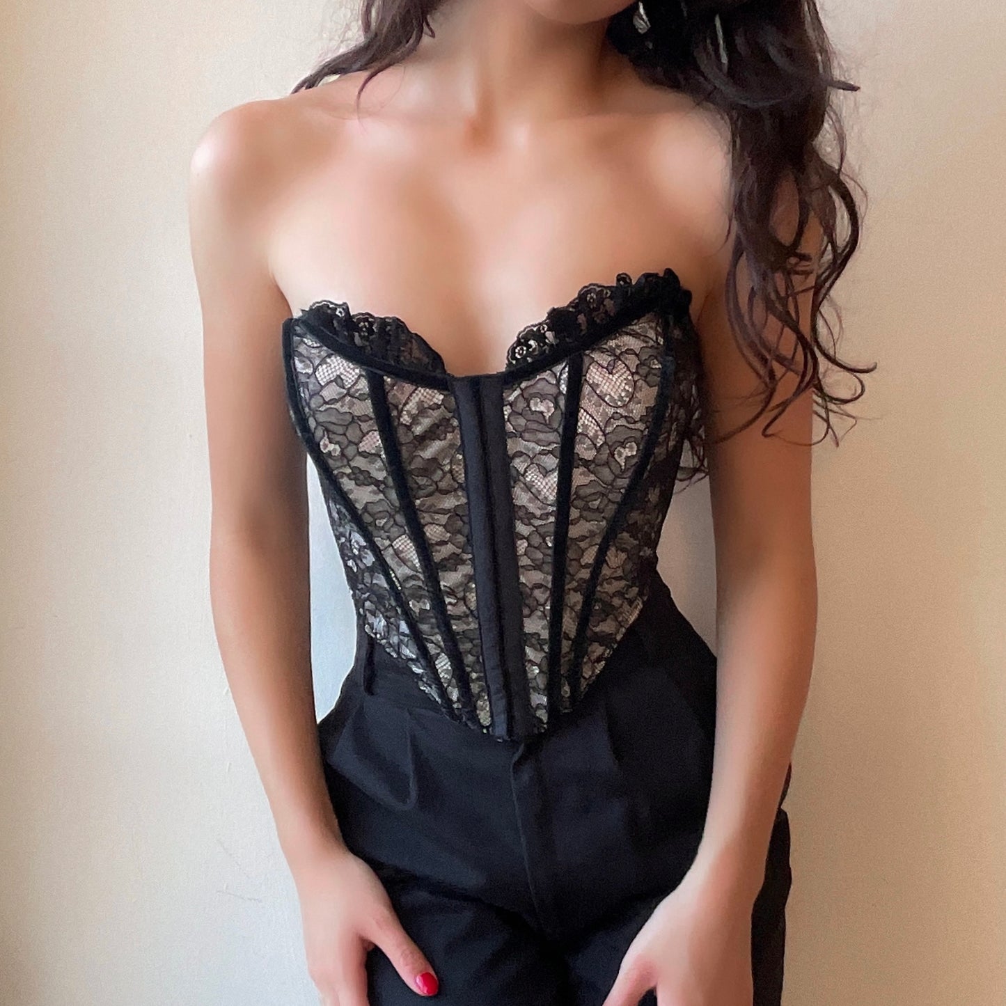Black Lace Bustier (34B/32C)