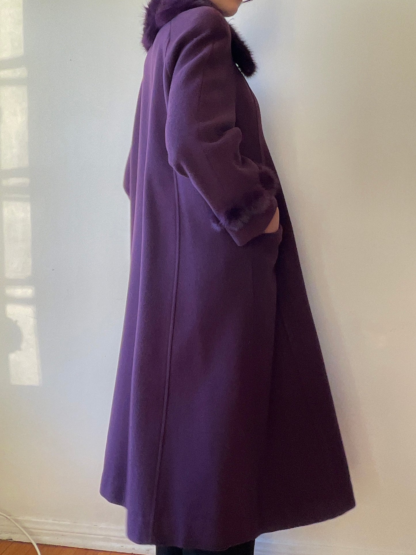 Wool Fur Coat (S/M)