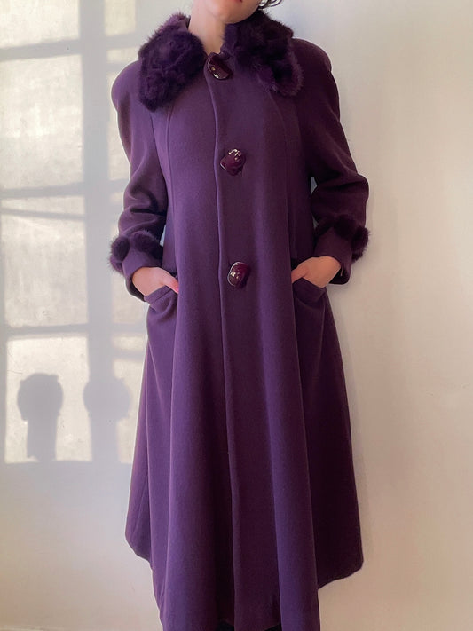 Wool Fur Coat (S/M)