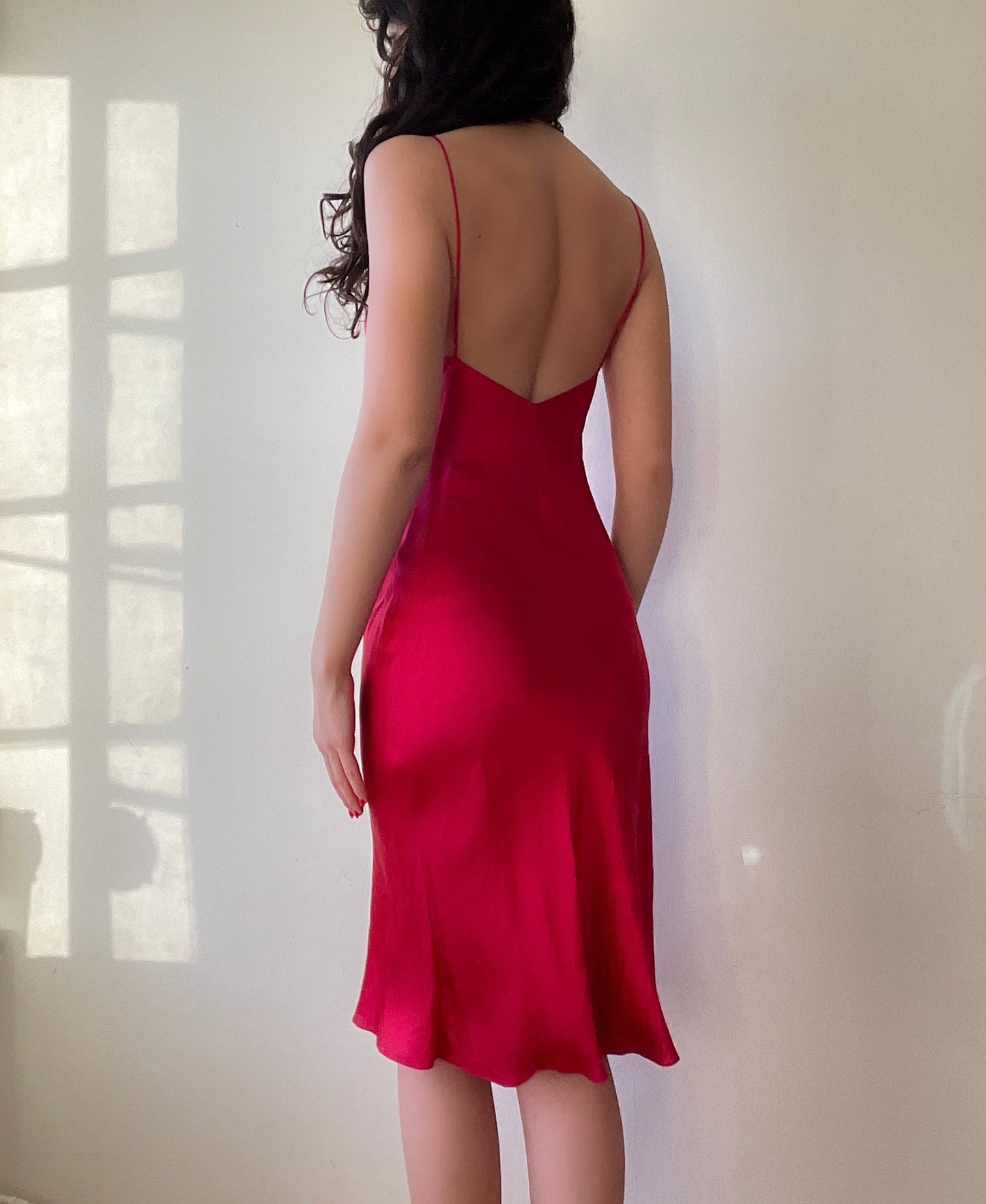 Cherry Silk Gown (XS/S)