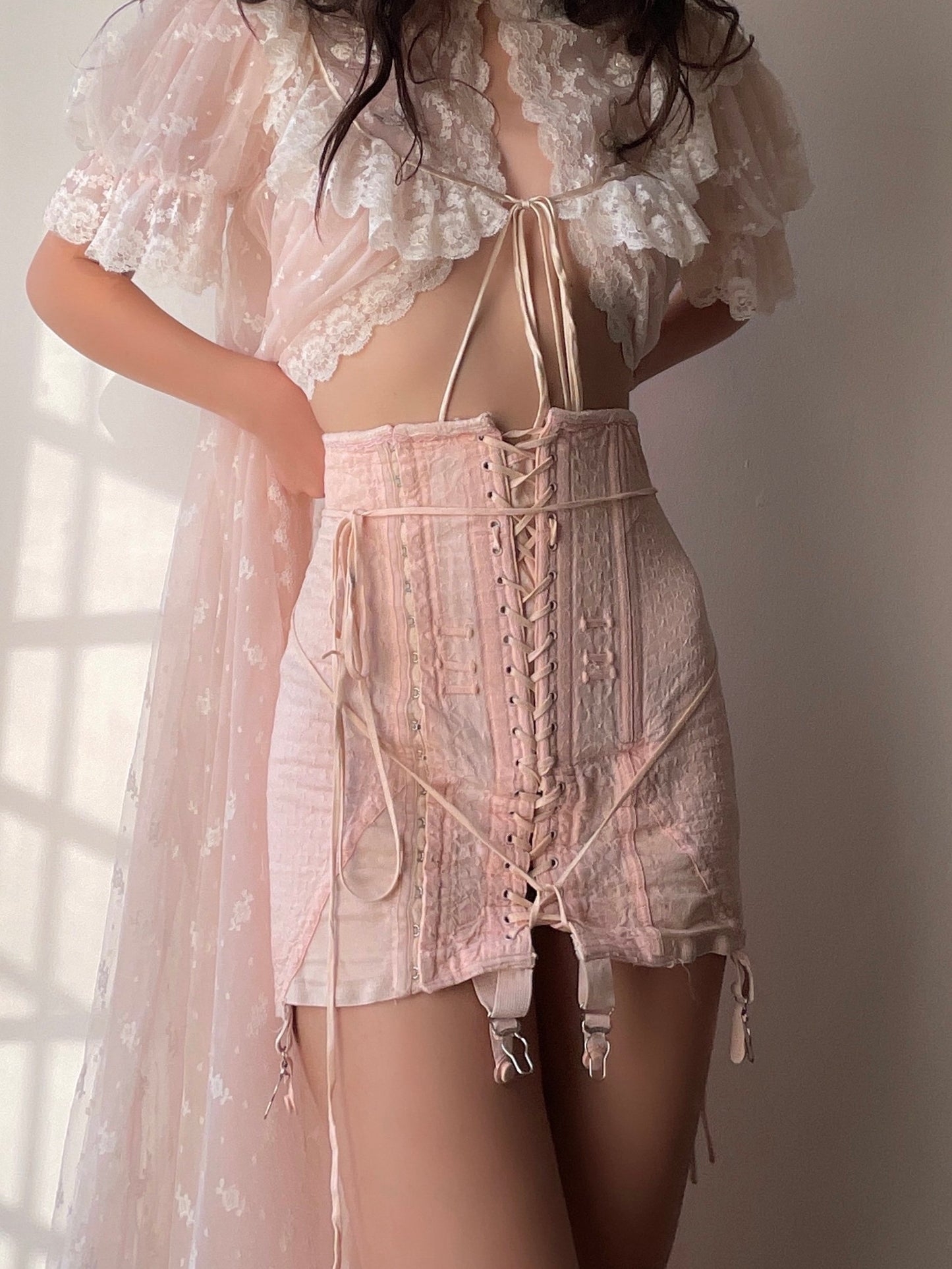 Pink 1940s Girdle Skirt (26")
