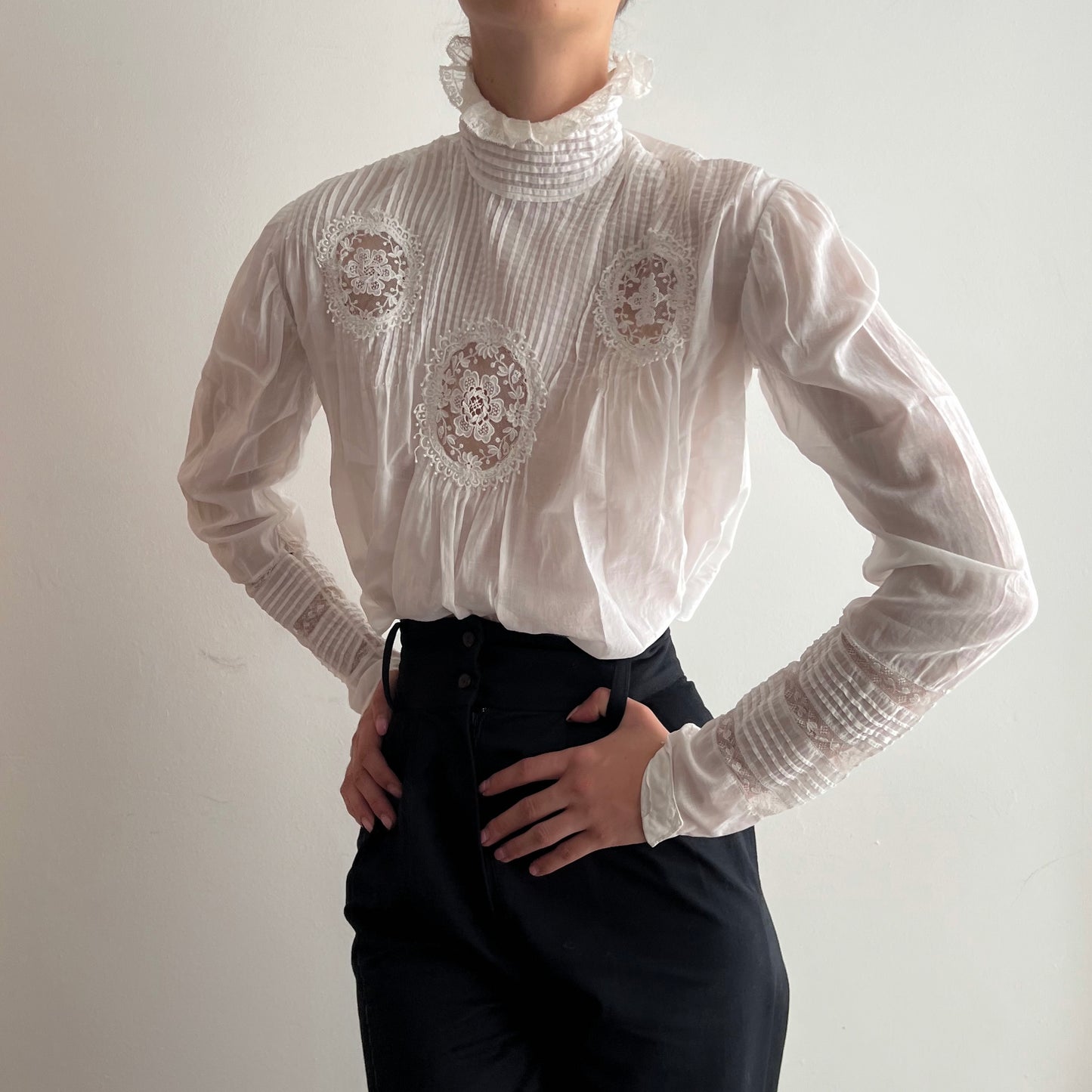 Edwardian Frill Blouse (XXS/XS)