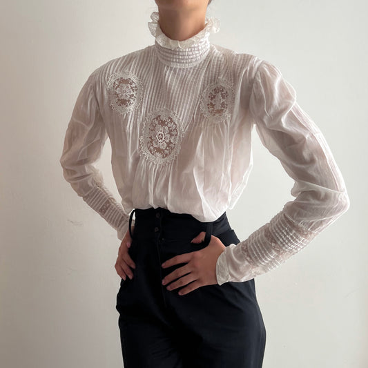 Edwardian Frill Blouse (XXS/XS)
