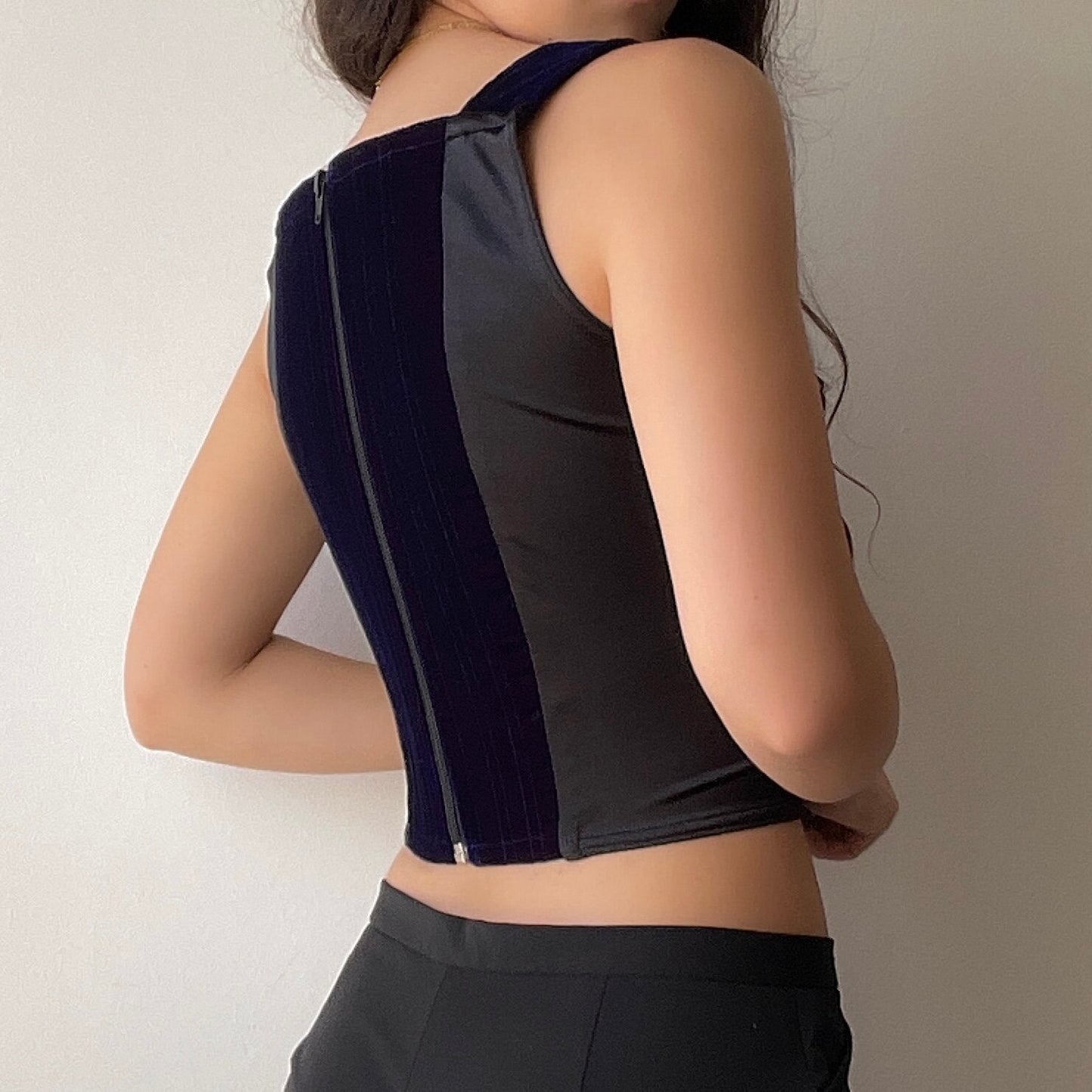 Iridescent Velvet Corset (S/M)