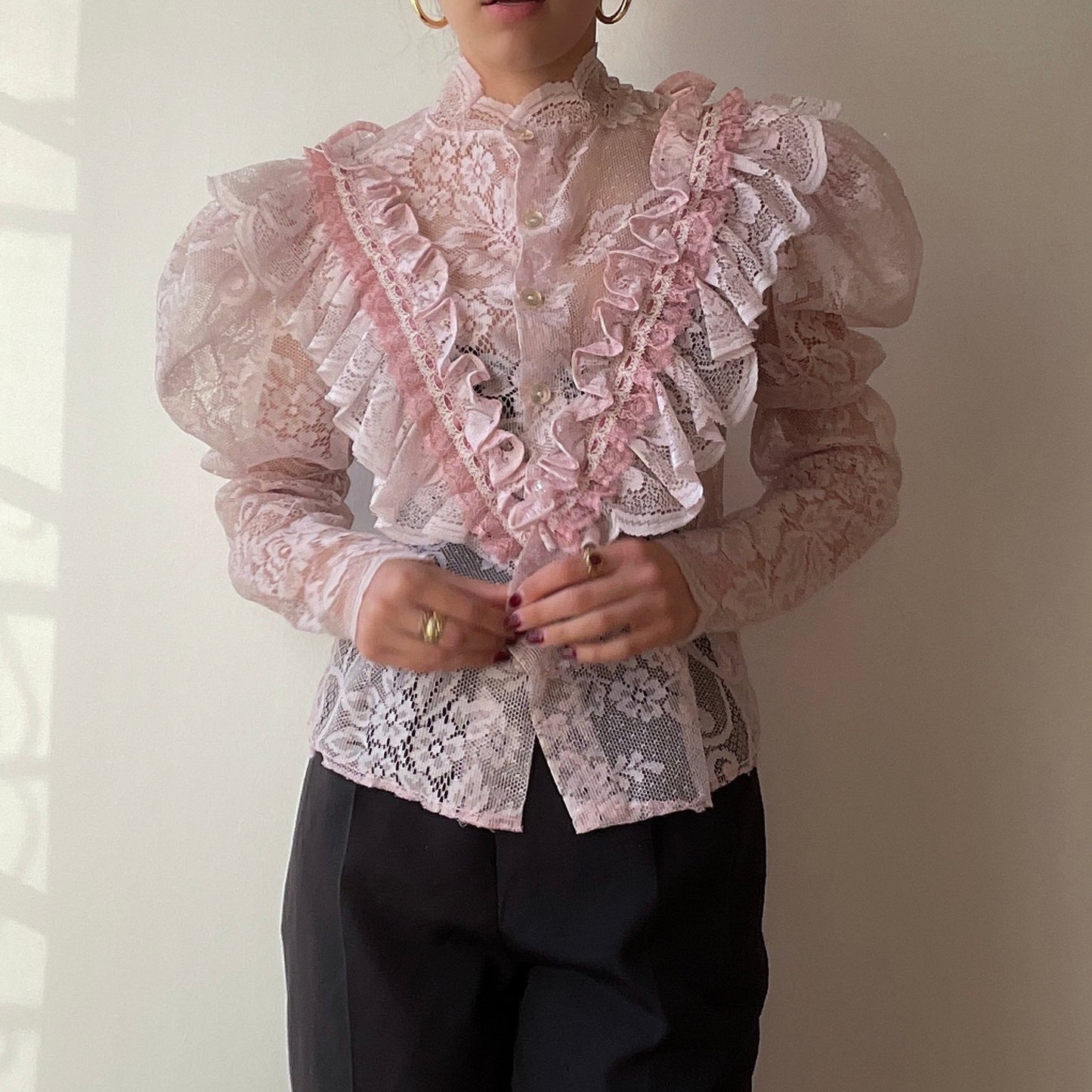 Ornate 1970s Blouse (XS/S)
