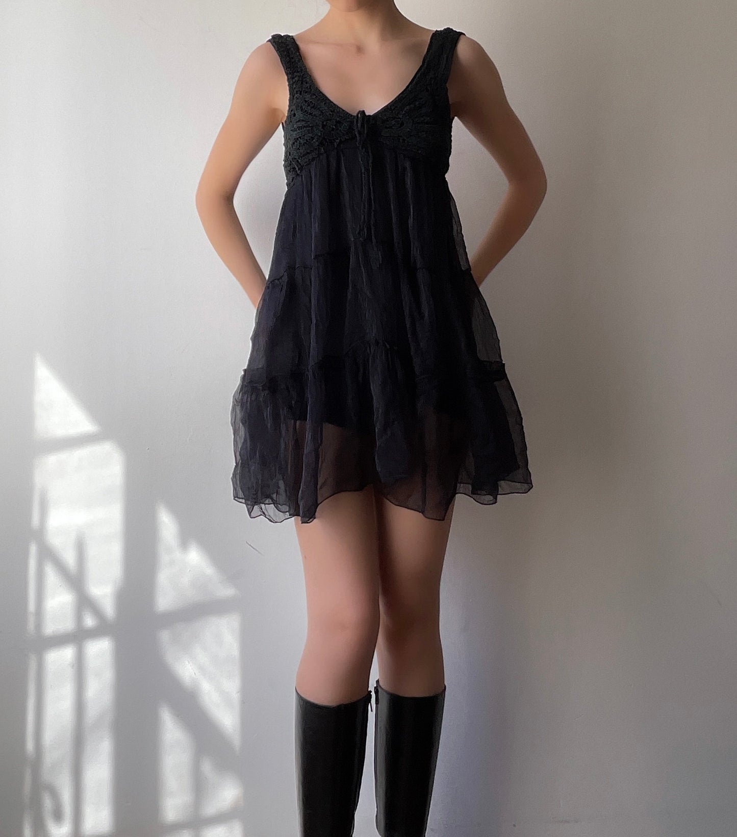 Crochet Babydoll Dress (S/M)