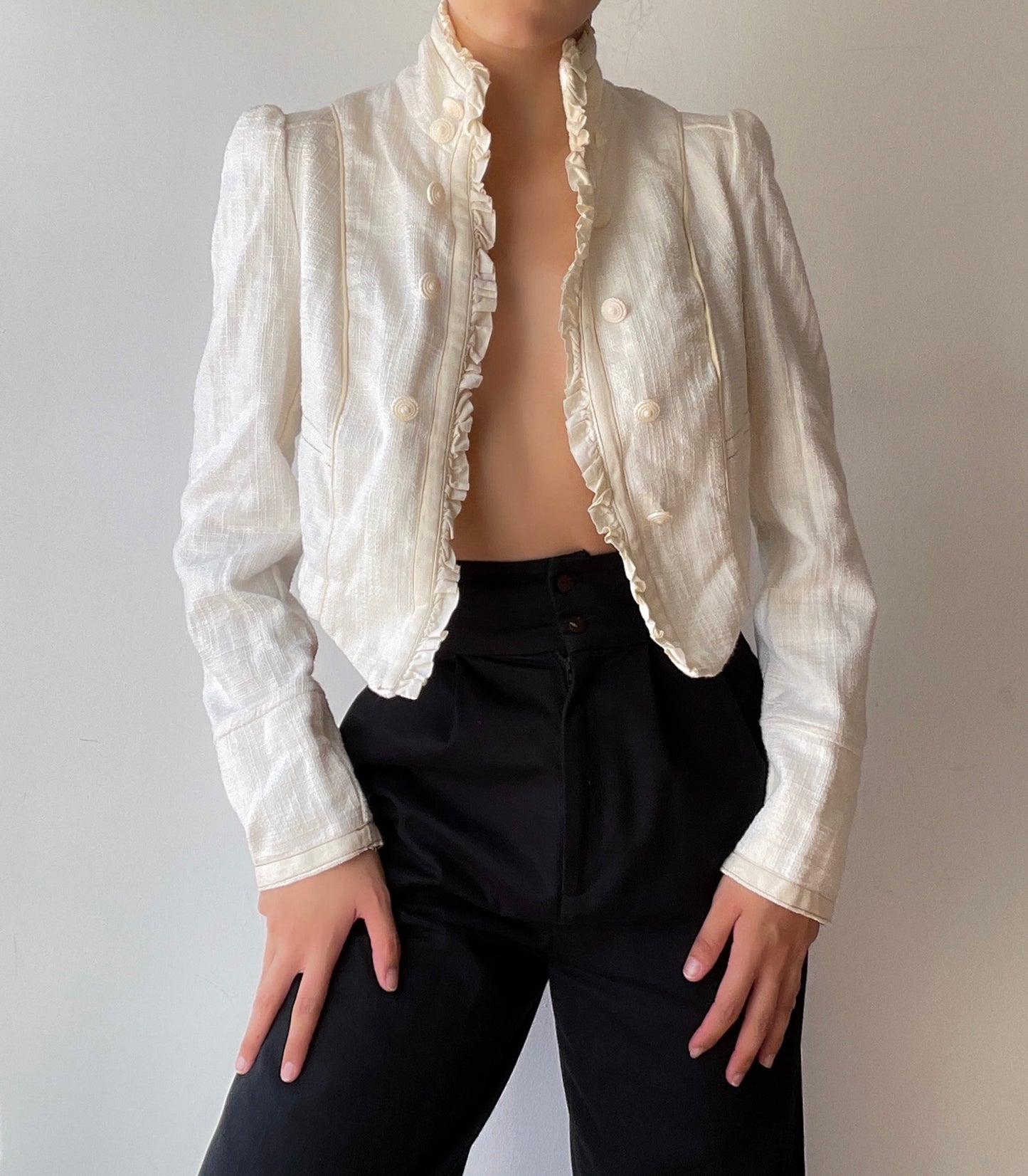Ivory Cropped Jacket (XS/S)