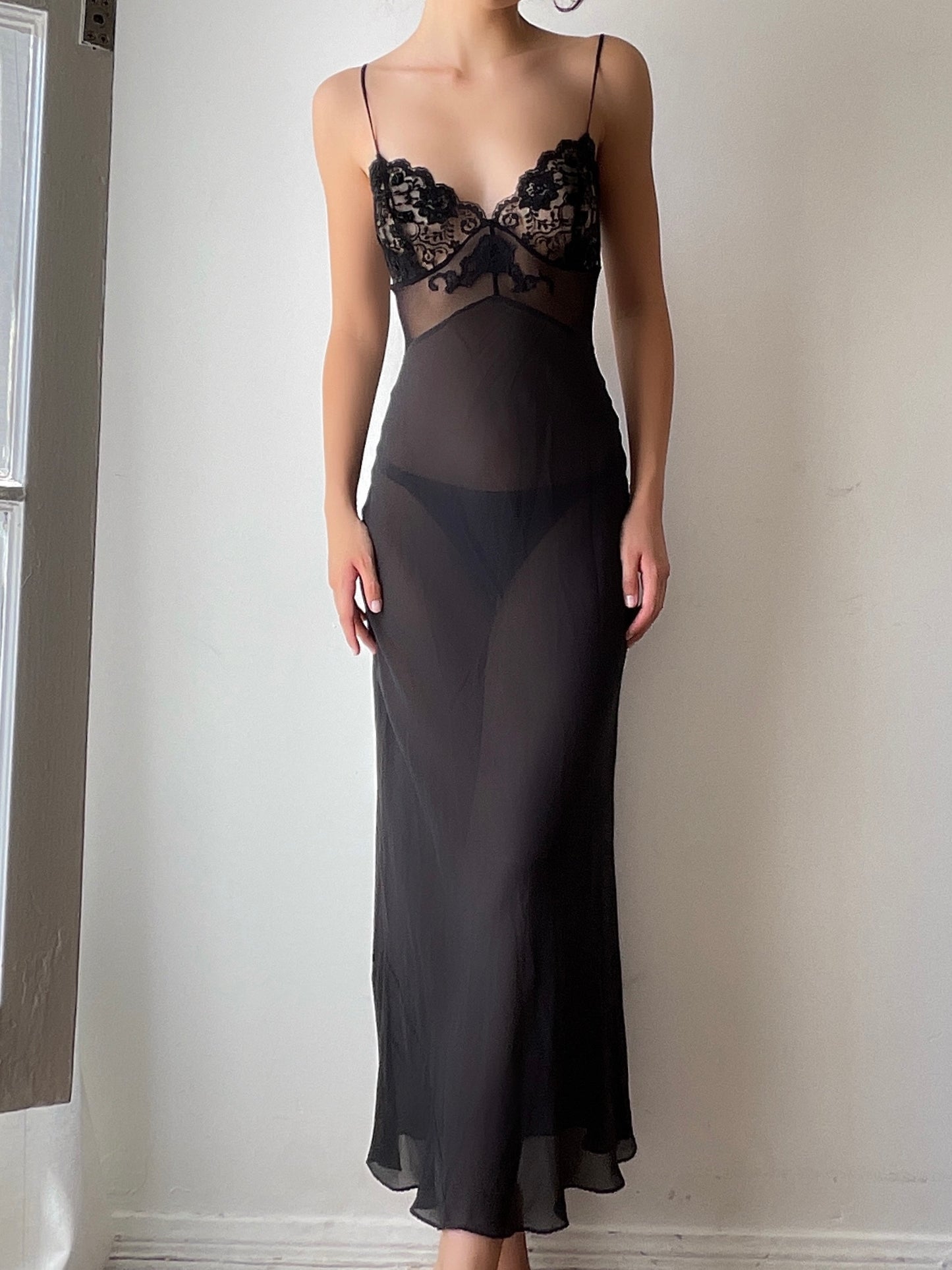 Lace Silk Gown (XS)