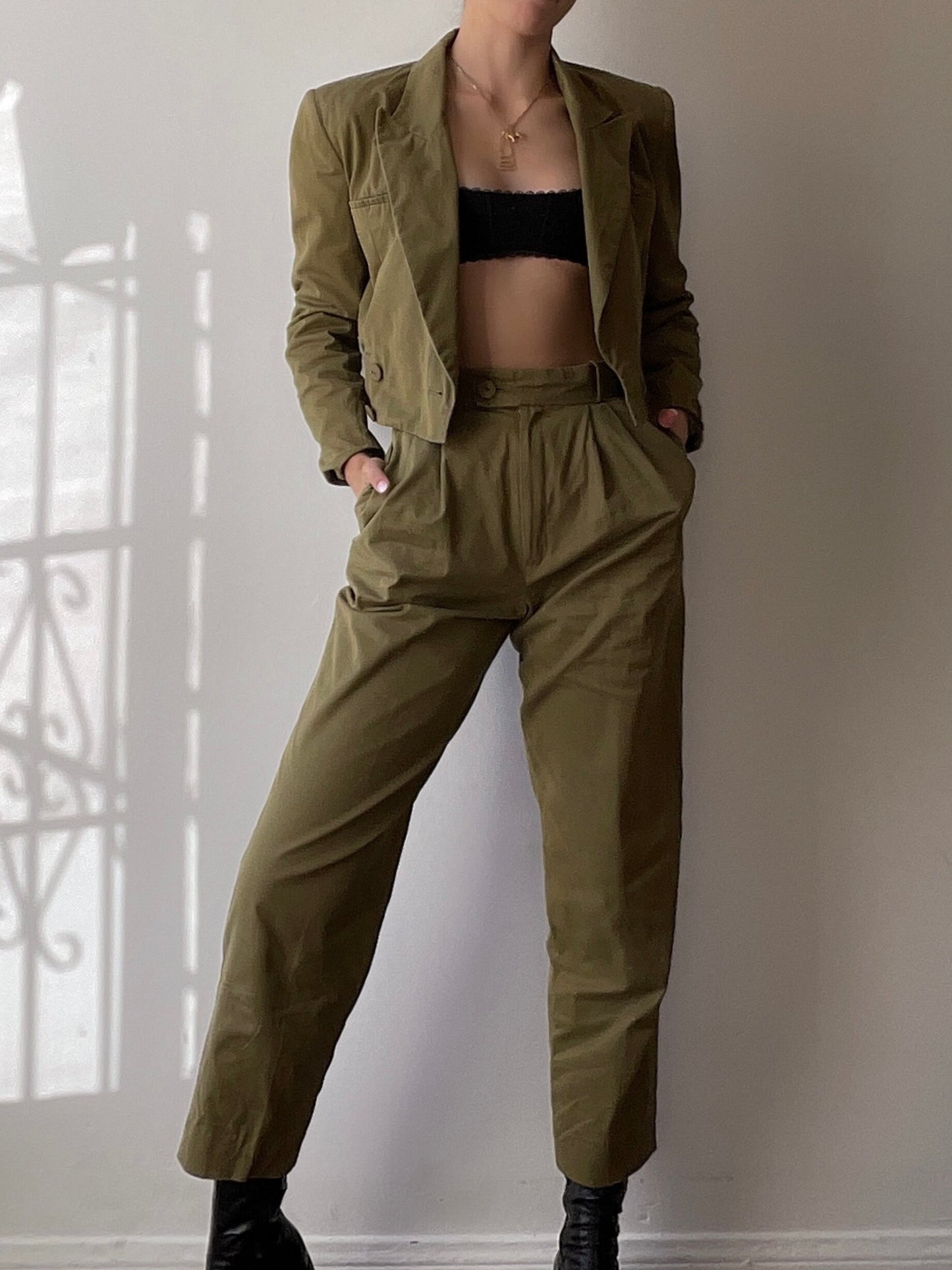 Olive Green Suit (XS/S)