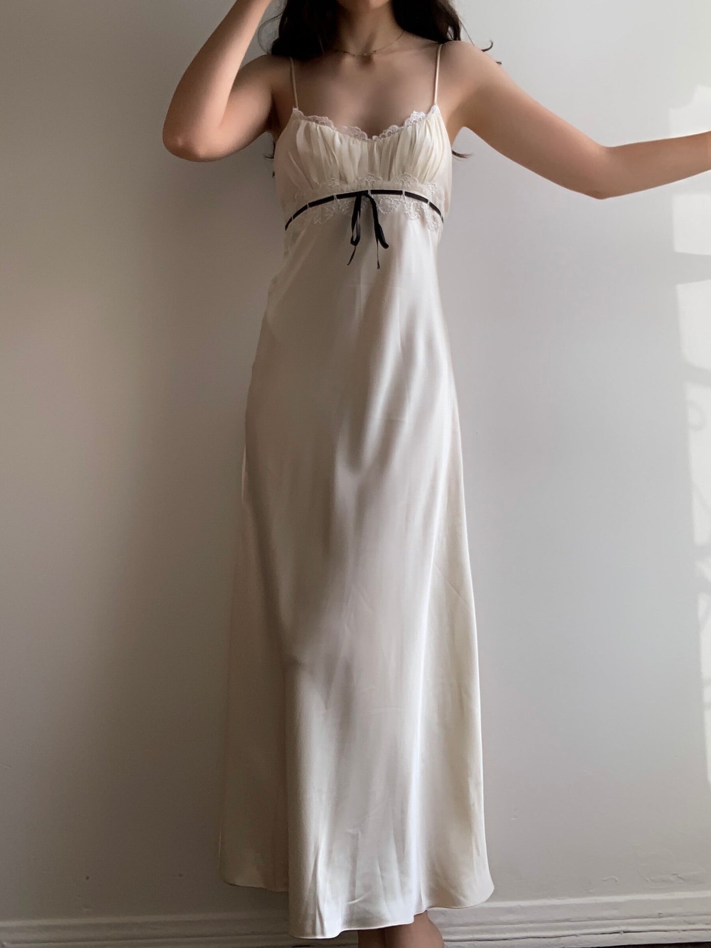 Ruched Satin Dress (S)
