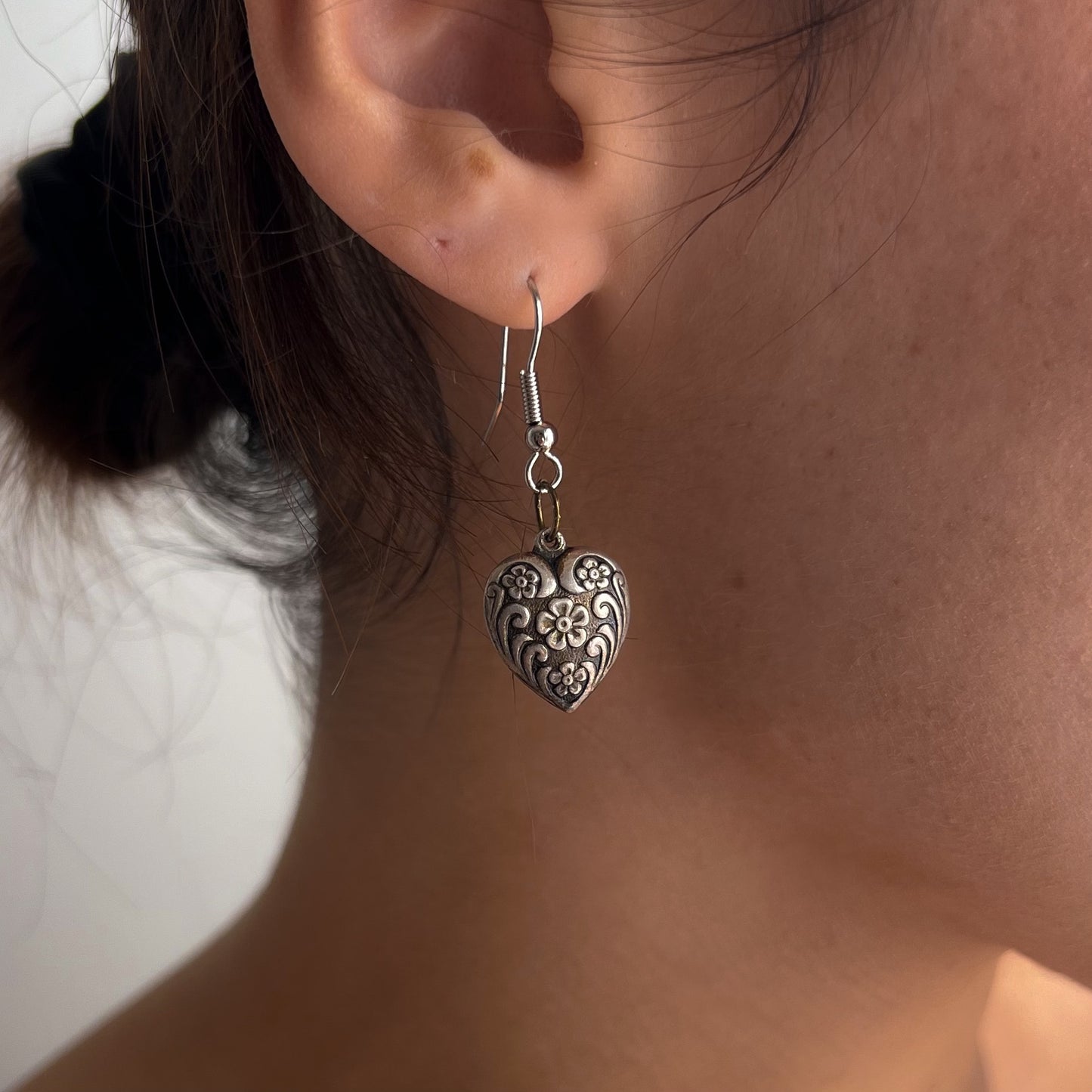 Heart Drop Earring
