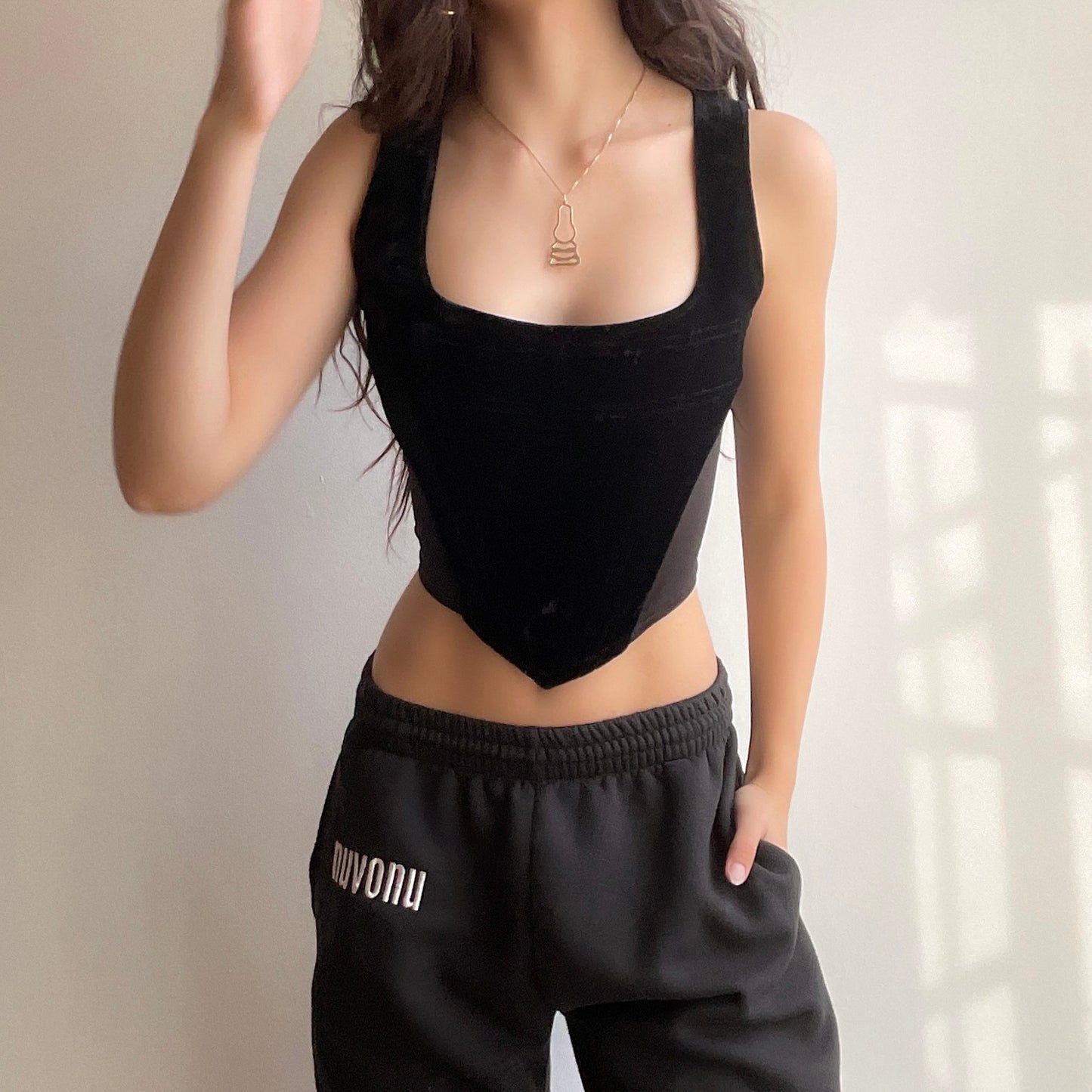 Midnight Velvet Corset (S/M)