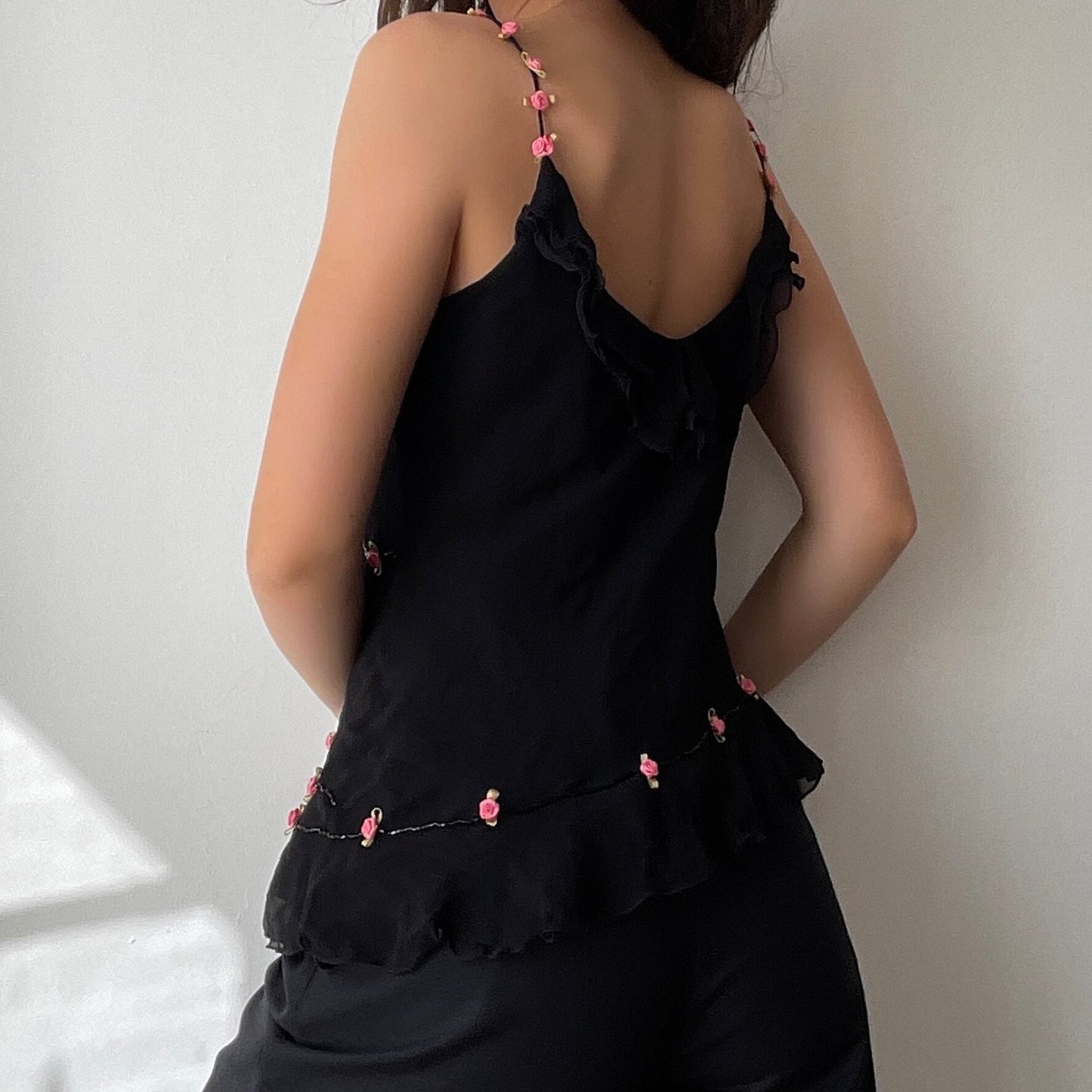 Rosette Ruffle Cami (S)