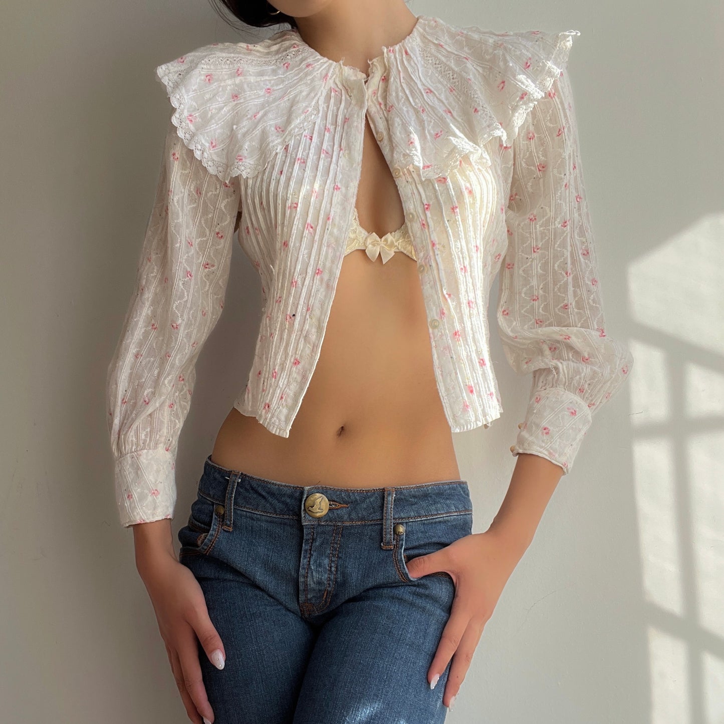 Floral Edwardian Blouse (XS/S)