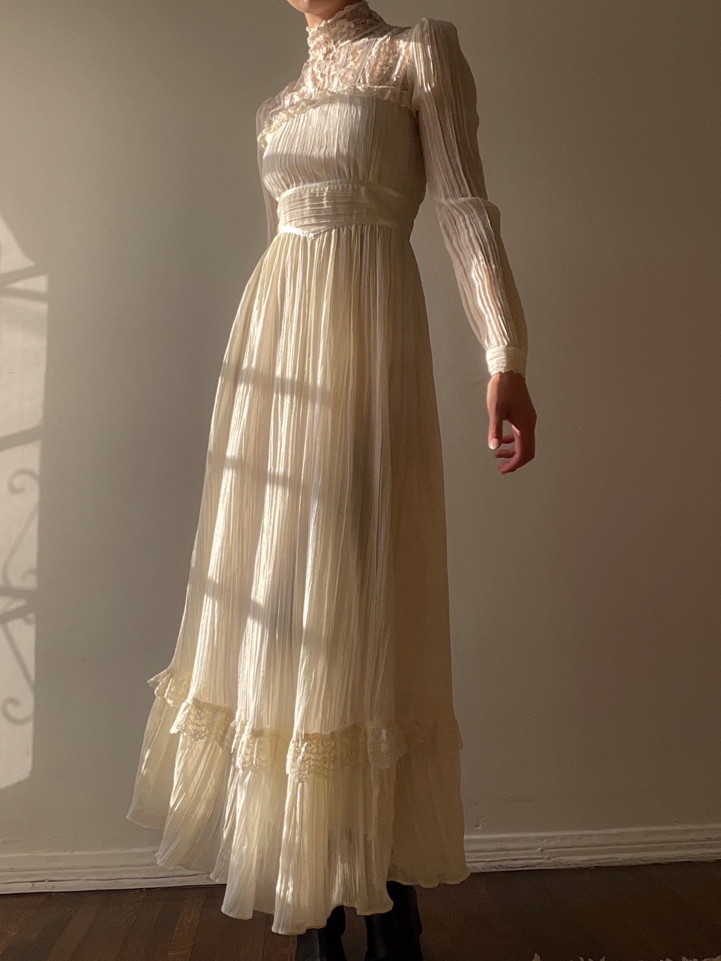Gunne Sax Plisse Gown (XS/S)