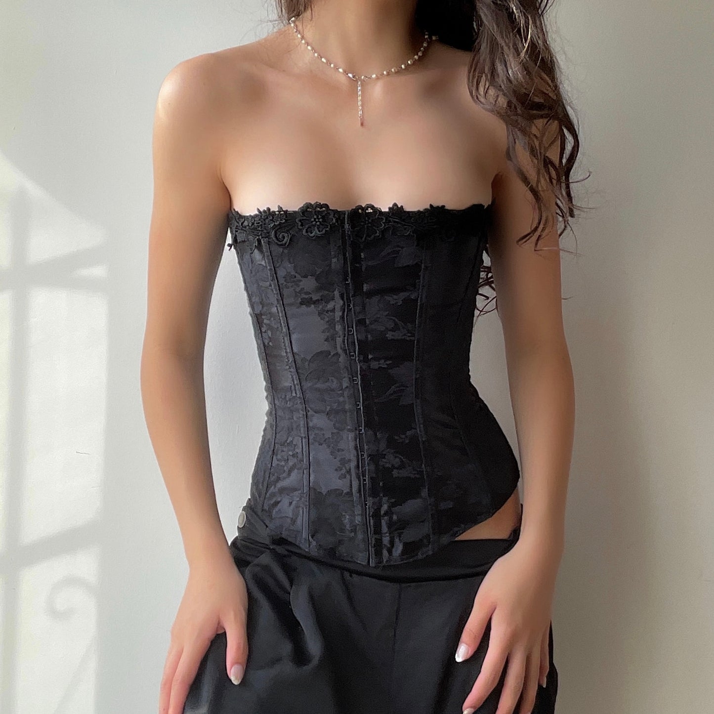 Midnight Floral Corset (M)
