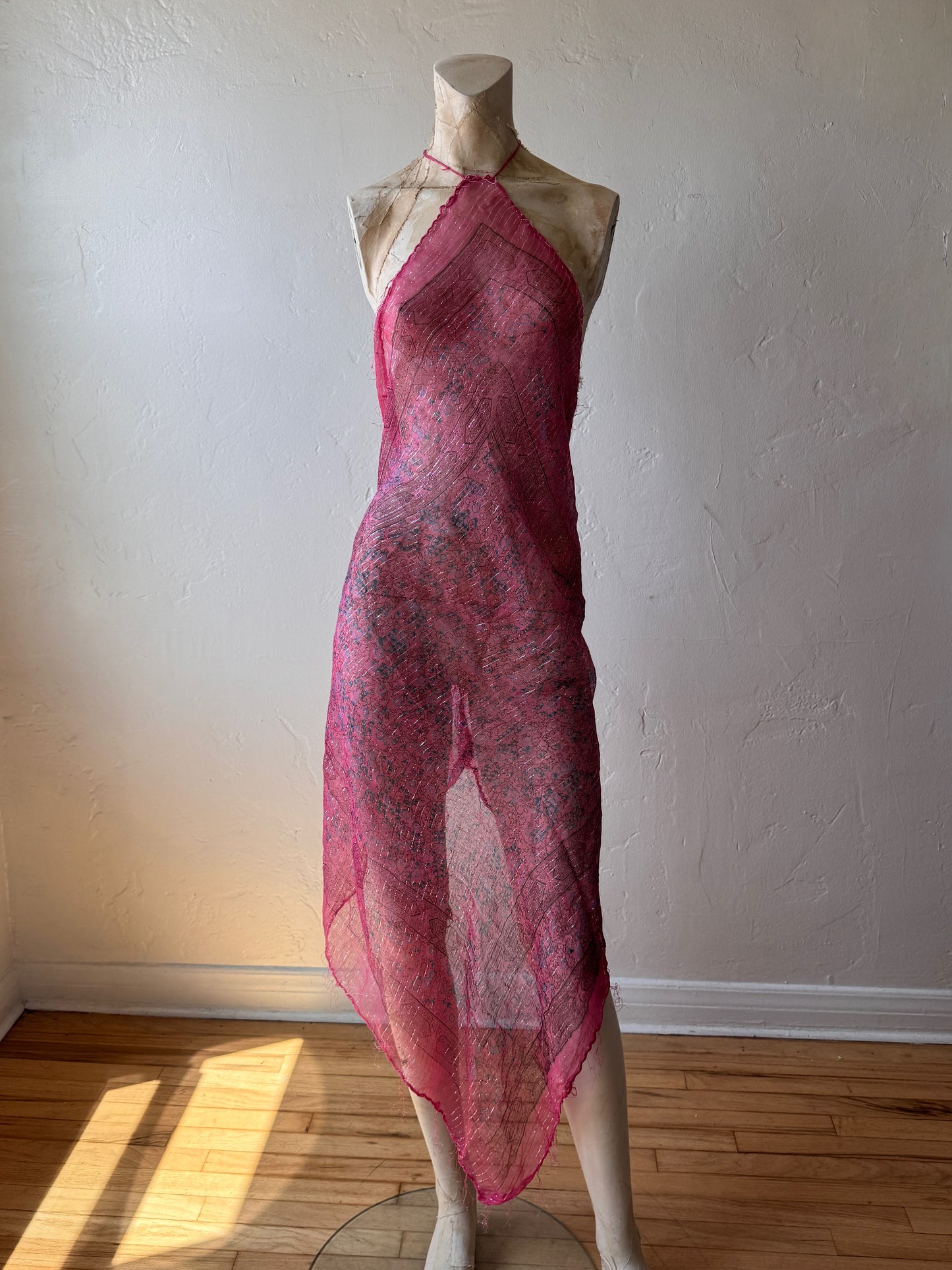 Gauze Scarf Dress