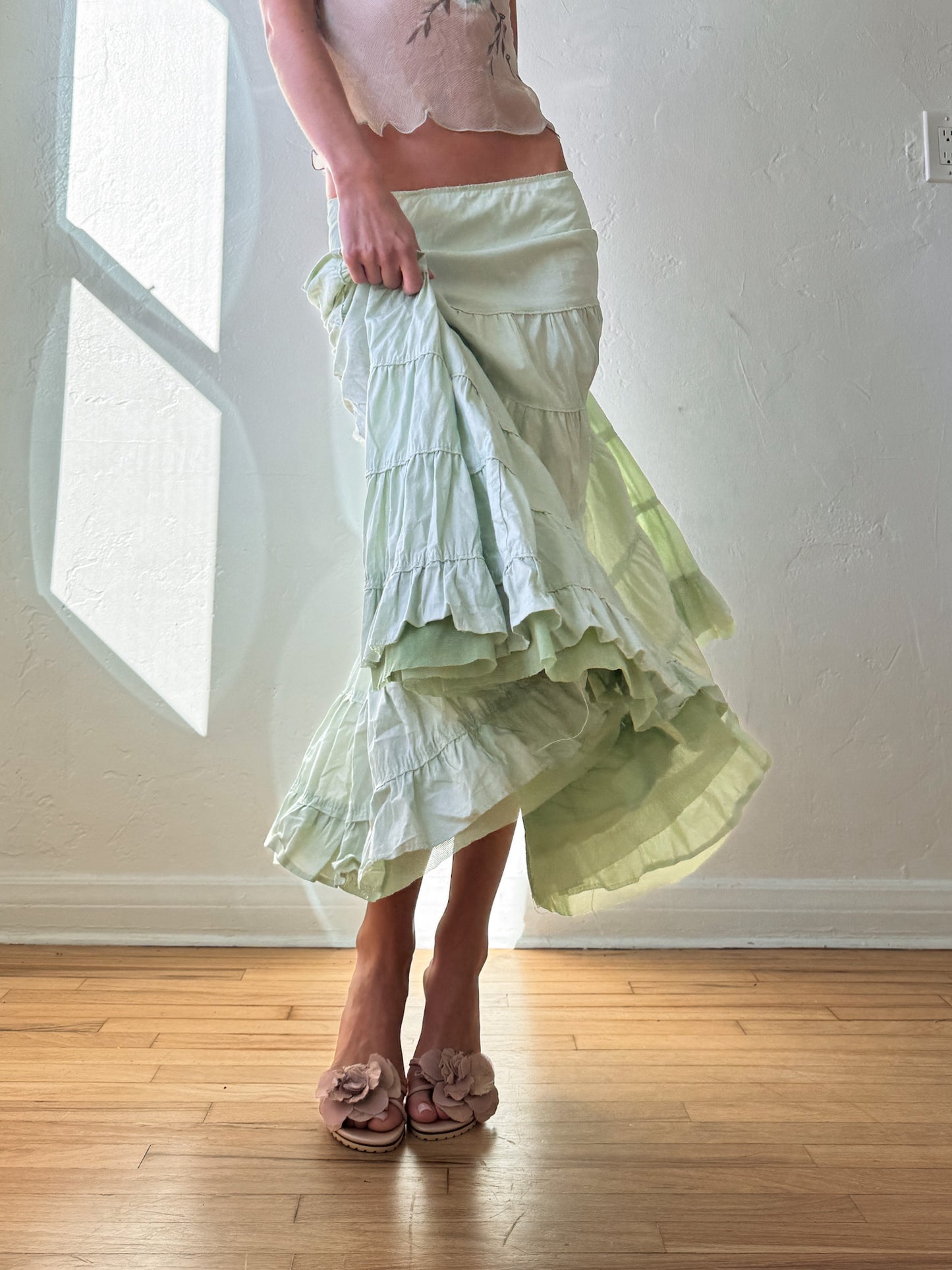 1970s Mint Skirt (XXS/XS)