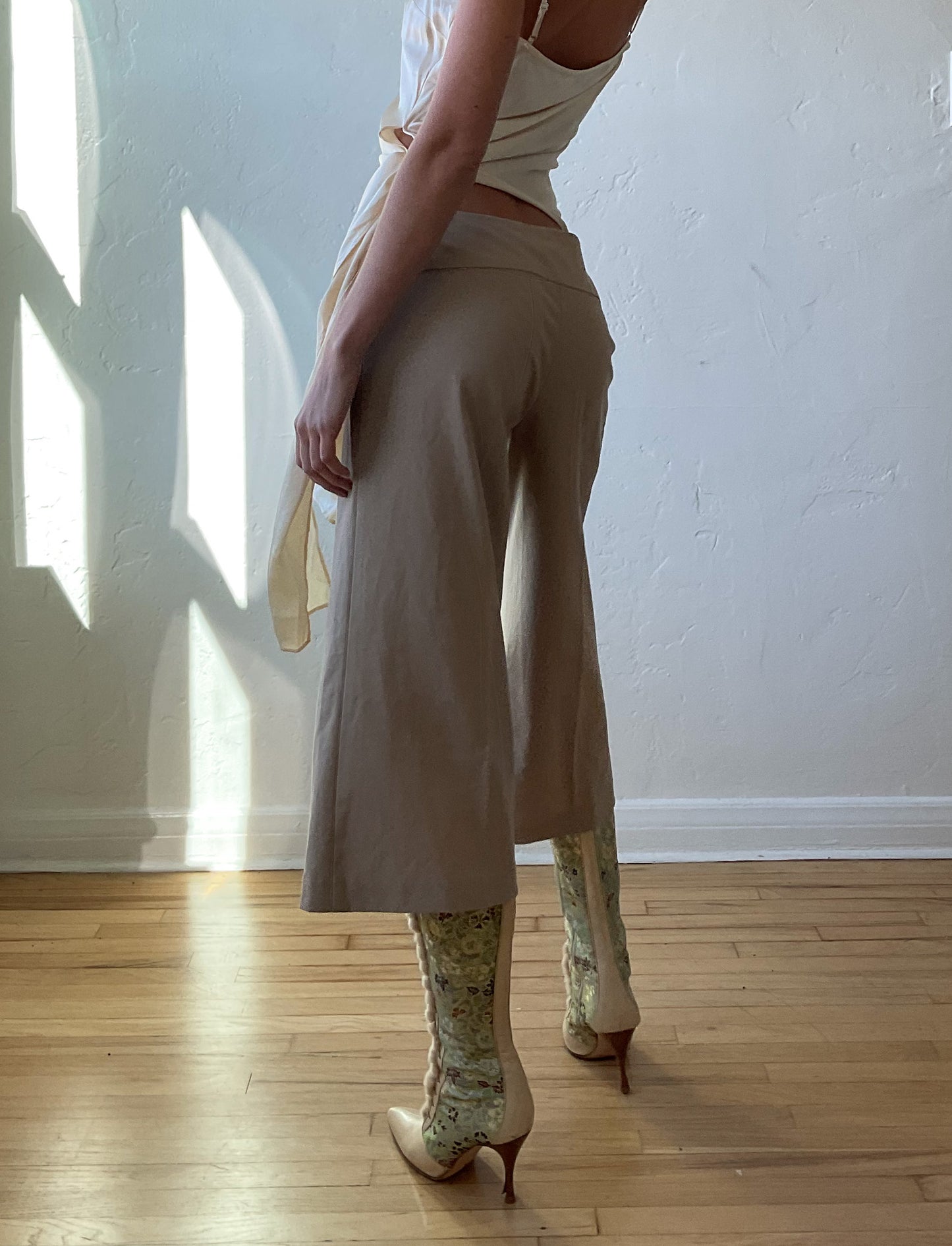 Tan Wide Leg Capris (XS/S)