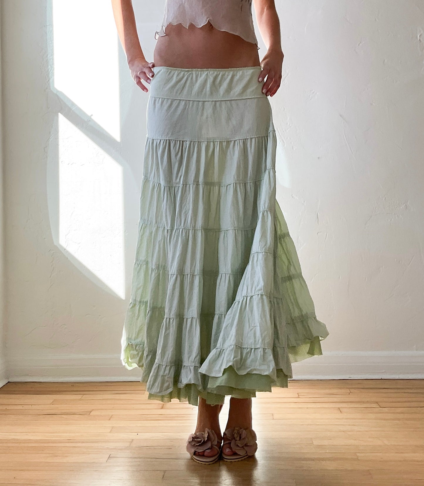 1970s Mint Skirt (XXS/XS)