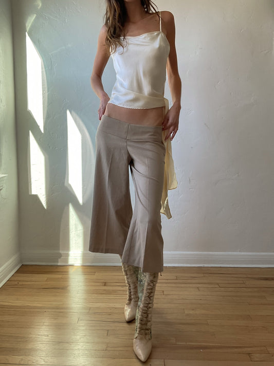 Tan Wide Leg Capris (XS/S)