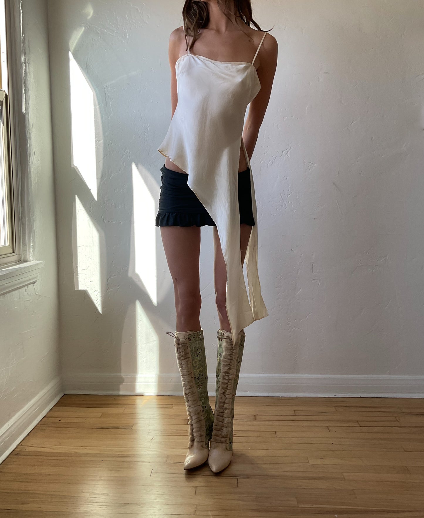 Asymmetrical Silk Top (XS/S)