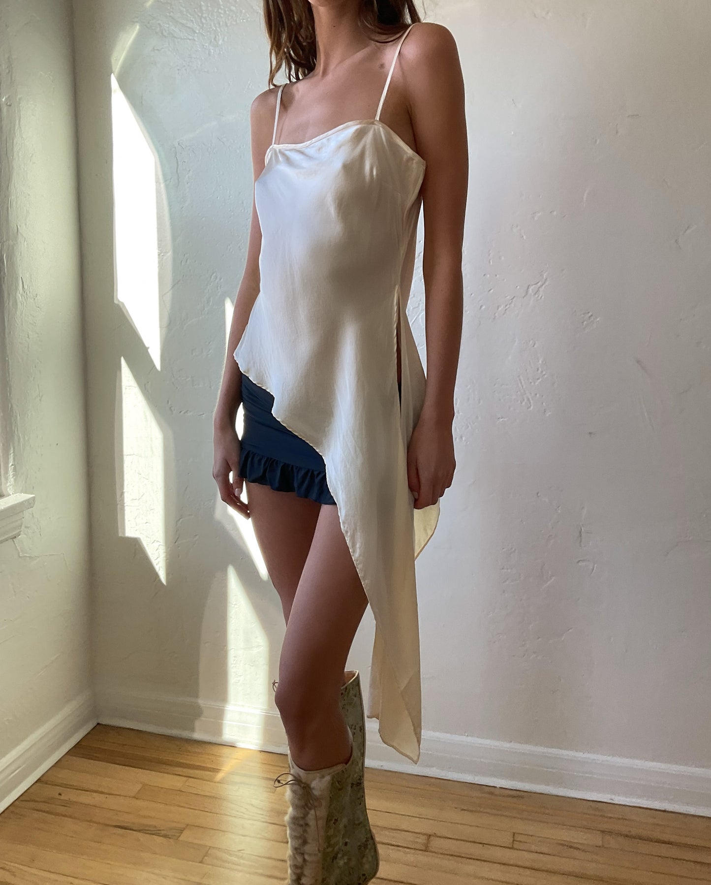 Asymmetrical Silk Top (XS/S)