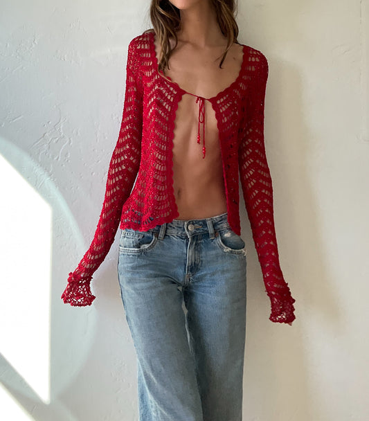 Cherry Crochet Top (XS/S)