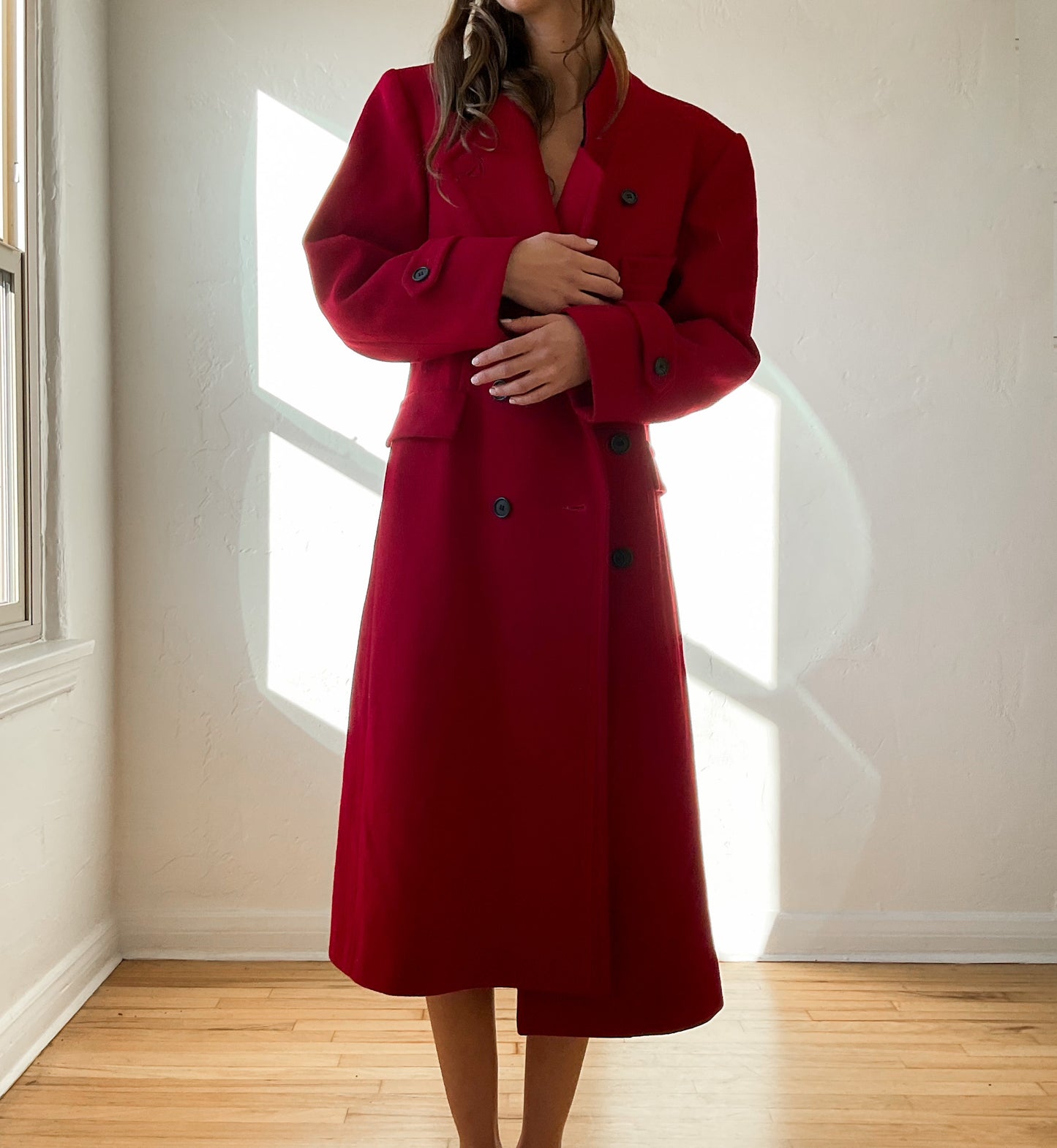 Cherry Wool Coat (S/M)