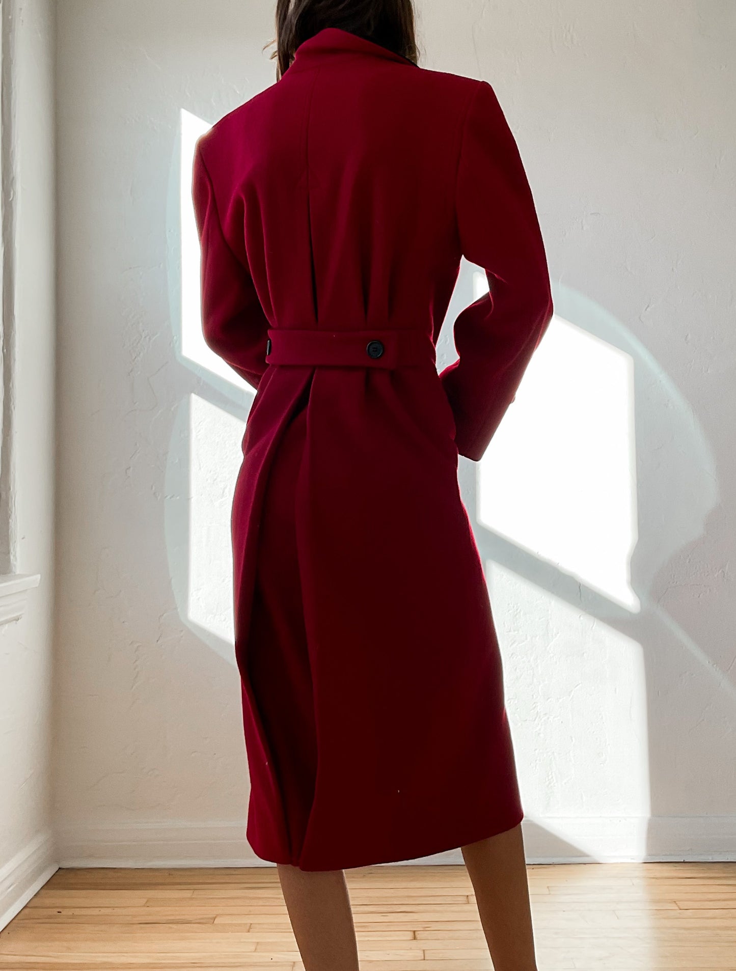 Cherry Wool Coat (S/M)