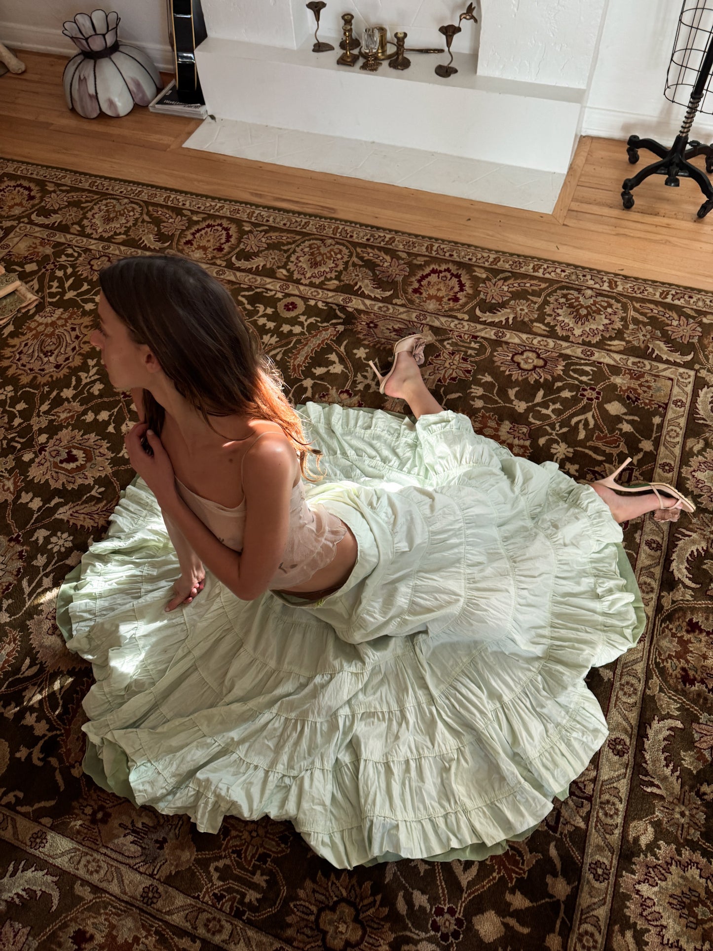 1970s Mint Skirt (XXS/XS)