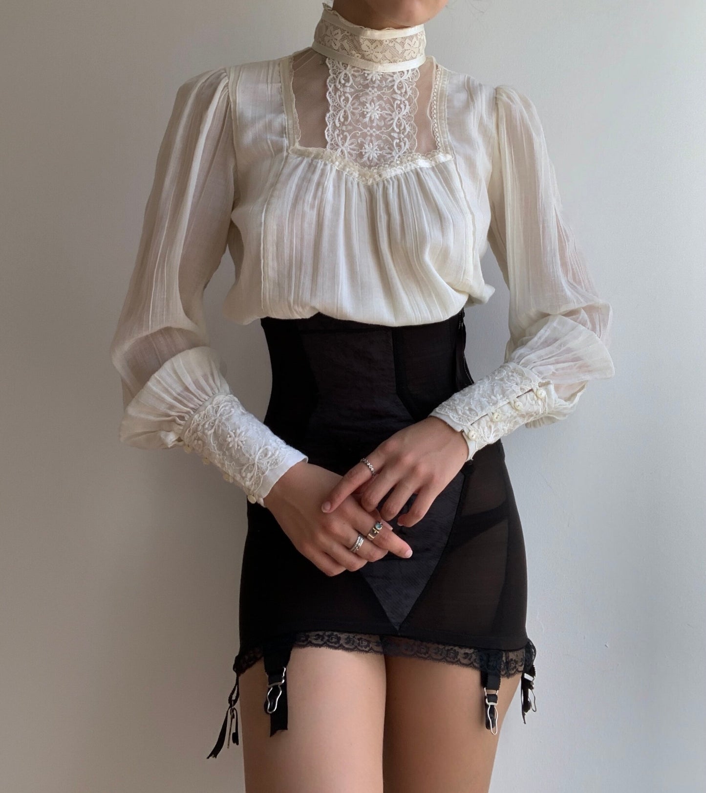 1970s Pleated Blouse (XS/S)