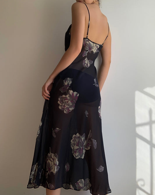 Floral Silk Dress (S)