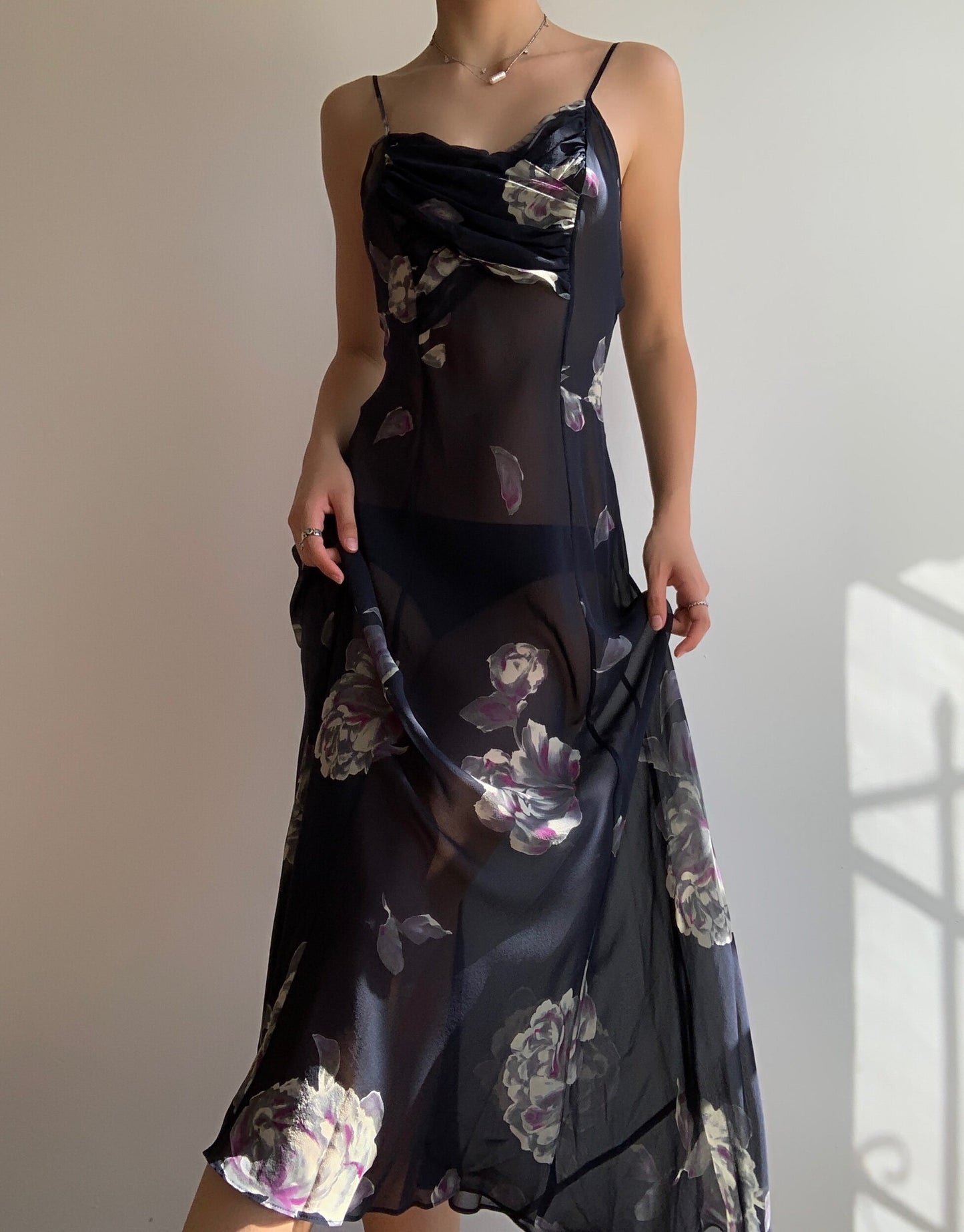 Floral Silk Dress (S)